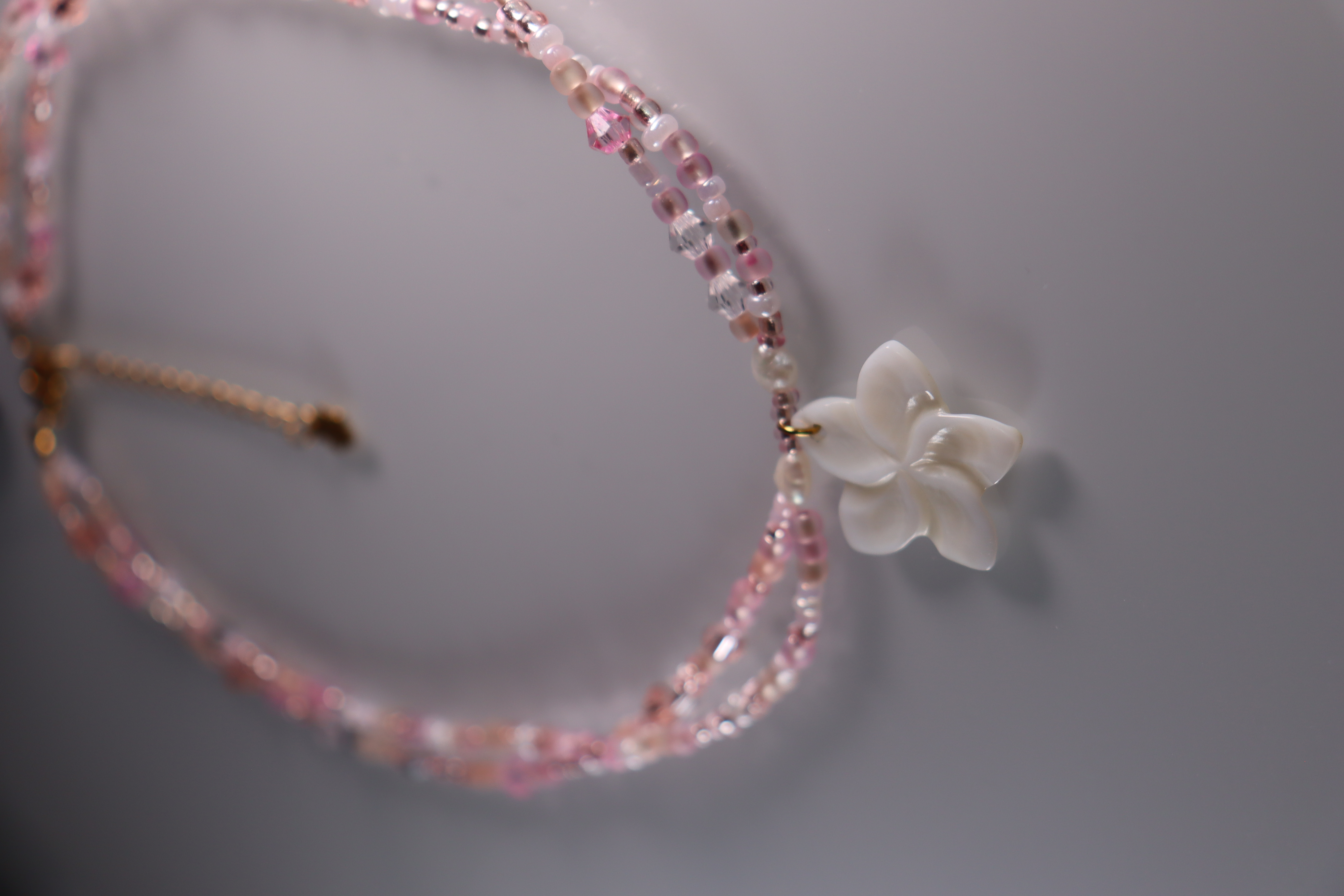 Náhrdelník double pink shell